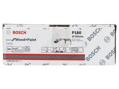Bosch Schleifblatt Papier C470, 50er-Pack 150 mm, 180
