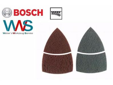BOSCH 2x Reinigungs Schleifvlies für Metall mittel und fein für Multischleifer