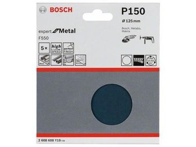 Bosch Schleifblatt F550, 5er-Pack 125 mm, 150