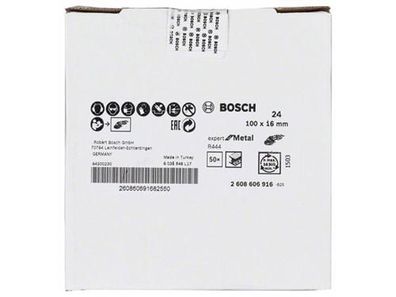 Bosch Fiberschleifscheibe R444, Expert for Metal 100 mm, 16 mm, 24