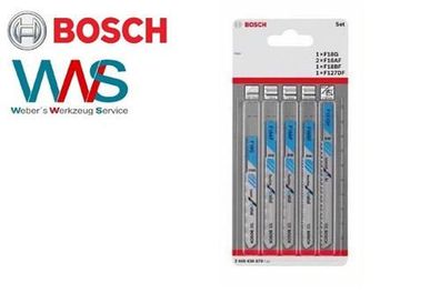 Bosch 5tlg. Stichsägeblatt-Set F 18 G (2x); F 18 AF; F 18 BF; F 127 DF
