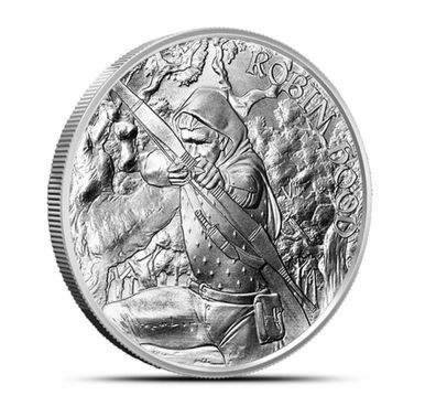 USA Robin Hood 2021 Mittelalter Serie 1 oz 999 Silber Feinsilber Silver Round
