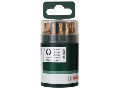 Bosch 10tlg. Schrauberbit-Set Titanium für Innen-Torx-Schrauben (T)