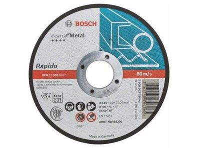 Bosch Trennscheibe gerade Expert for Metal - Rapido AS 60 T BF, 115 mm, 1,0 mm