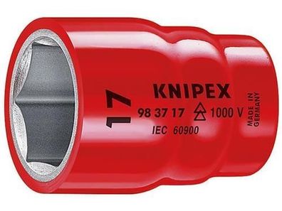 Knipex Steckschlüsseleinsatz für Sechskantschrauben mit Innenvierkant 3/8"