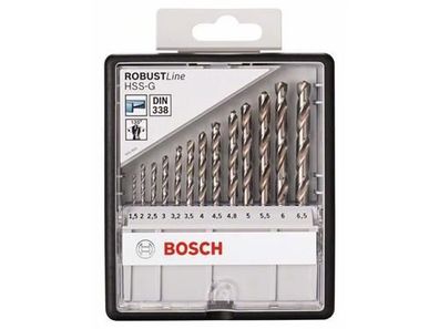 Bosch 13tlg. Robust Line Metallbohrer-Set HSS-G, 135°
