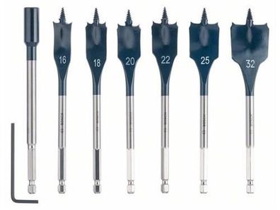 Bosch 7tlg. Flachfräsbohrer-Set Self Cut Speed