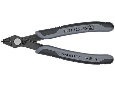 Knipex Electronic Super Knips® ESD brüniert mit Mehrkomponenten-Hüllen 125 mm