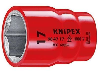Knipex Steckschlüsseleinsatz für Sechskantschrauben mit Innenvierkant 1/2"