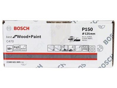 Bosch Schleifblatt C470, 50er-Pack 125 mm, 150