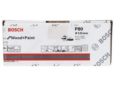 Bosch Schleifblatt C470, 50er-Pack 125 mm, 80