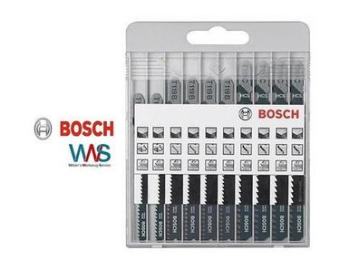 Bosch 10tlg. Stichsägeblatt-Set Basic for Wood T 119 BO (2x); T 119 B (4x); T 111 ...
