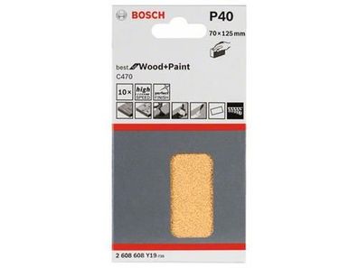 Bosch Schleifblatt C470, 10er-Pack 70 x 125 mm, 40