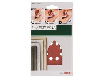 Bosch 5tlg. Schleifblatt-Set für Multischleifer Für Black + Decker
