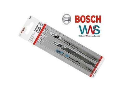 Bosch 3tlg. Stichsägeblatt-Set T 123 XF; T 234 X; T 345 XF