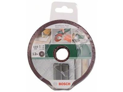 Bosch 12tlg. Fiberschleifscheiben-Set für Winkelschleifer, Korund 2 609 256 248
