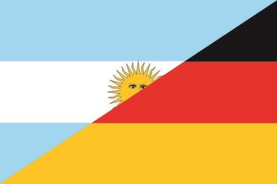 Aufkleber Fahne Flagge Argentinien-Deutschland in verschiedene Größen