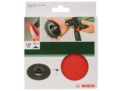 Bosch Schleifteller für Bohrmaschinen, 125 mm, Klettsystem