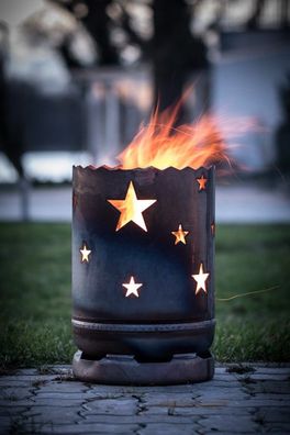 Kleine Feuertonne Sterne Fireplace Stars Feuerflair Feuerkorb Gartenfeuer