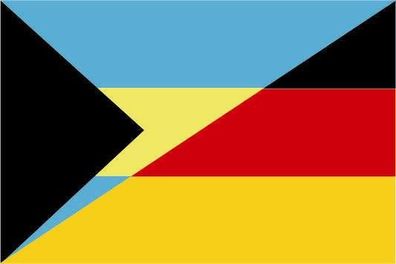 Aufkleber Fahne Flagge Bahamas-Deutschland in verschiedene Größen