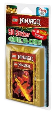 Lego Ninjago Legacy Trading Sticker Blister 10 Sticker-Tüten + 3D-Karte!