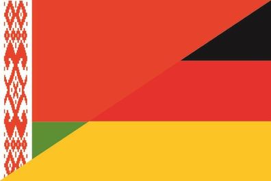 Aufkleber Fahne Flagge Belarus-Deutschland in verschiedene Größen
