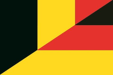 Aufkleber Fahne Flagge Belgien-Deutschland in verschiedene Größen