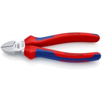 Knipex Seitenschneider 7005160 mit verlängerter Schneide verchromt Länge 160 mm