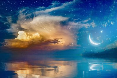 Muralo VLIES Fototapete Tapeten XXL Schlafzimmer Wolken Sterne 3D 2344