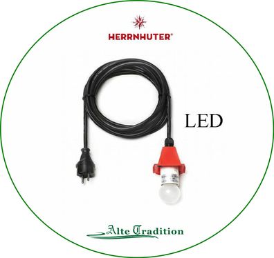 Herrnhuter Stern 5m Kabel für rote & wechselfarben Kunststoff für Außen, LED