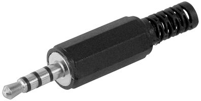 Klinkenstecker - 3,5mm - stereo - Plastikausführung mit Knickschutz - 4 Kontakte