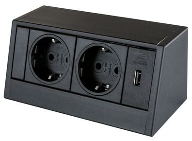 Küchensteckdose mit USB, 2-fach Kombisteckdose Evoline R-Dock