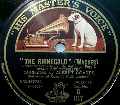 ALBERT COATES "Entrance of the Gods into Valhalla - Rhinegold - Wagner" HMV 1926