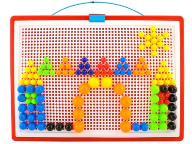 Mosaik Steckspiel 300 Bunte Stecker Koffer 28,7x 3x24cm Puzzle Spaß Kreativität 4501