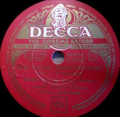 Raphael ARIÉ "Boris´ Tod aus "Boris Godounow" Decca 78rpm 12"