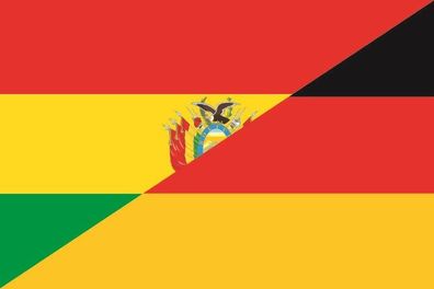 Aufkleber Fahne Flagge Bolivien-Deutschland in verschiedene Größen
