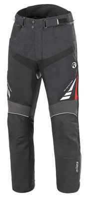 BÜSE B. Racing Pro Textilhose, Schwarz-Rot, XL-Kurz / 27