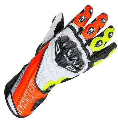 BÜSE Donington Pro Handschuhe, Neonrot-Neongelb, L / 10