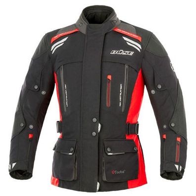 BÜSE Highland Damen-Textiljacke, Schwarz-Rot, DL / 40