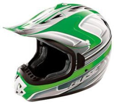 BÜSE Schirm fér BX1 Pro OffRoad-Helm, Grén-Silber