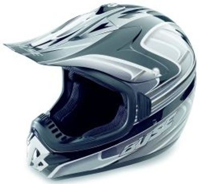 BÜSE Schirm fér BX1 Pro OffRoad-Helm, Schwarz-Silber