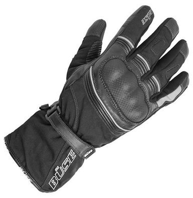 BÜSE Toursport Handschuhe, Schwarz-Hellgrau, L / 10