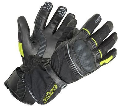 BÜSE Toursport Handschuhe, Schwarz-Neongelb, XL / 11