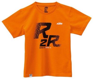 KTM Original Kids R2R Tee / Kinder-T-Shirt, Orange, L / 152