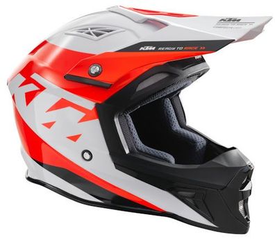 KTM Original Comp Light Helmet / Helm, Weiss-Orange/ Schwarz, XL