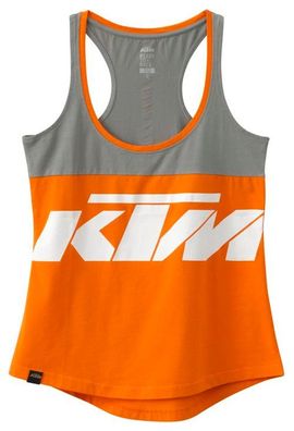 KTM Original Girls Logo Tank Top, Grau-Orange, L