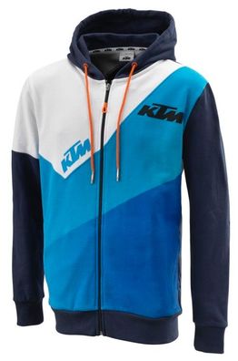 KTM Original Gravity Zip Hoodie / Kapuzenpulli, Weiss-Blau/ Sw, XL