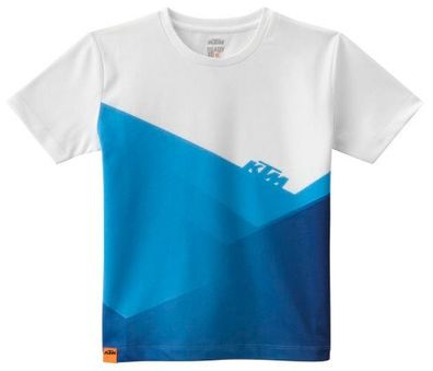 KTM Original Kids Gravity Tee / Kinder-T-Shirt, Blau-Weiss, M / 140