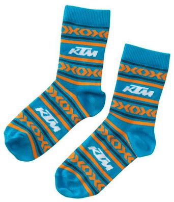 KTM Original Kids Norway Socks / Socken, Blau-Orange, 25-30