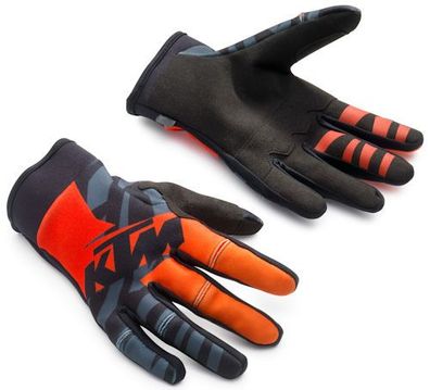 KTM Original Racetech Gloves / Handschuhe, Schwarz-Orange, M / 9